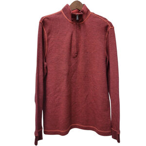 Bugatchi Men's Quarter Zip Henley Long-Sleeve Shirt Small Excellent Condition